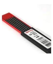 ROTRING Tikky 2mm HB Hi-Polymer Leads For Mechanical Pencils Black - Pack of 12