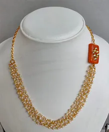 Tiny Closet Ganthan Stone Necklace - Orange
