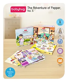 Babyhug Story Book of Mr. Pepper's Good Habits, Manners, and Daily Activities, Set of 6 - English