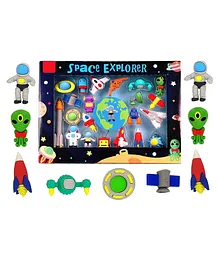 FunBlast Space Explorer Erasers (Pack of 17 Pcs; Assorted Color)