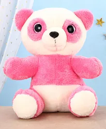 Mirada Panda With Glitter Eye Soft Toy Pink - Height 25 cm
