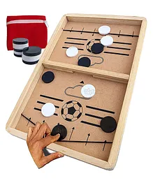 Toyshine String Hockey Table Board Game - Brown