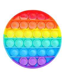 Toyshine Circle Shape Pop Bubble Stress Relieving Silicone Pop It Fidget Toy - Multicolour
