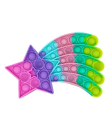 Toyshine Shooting Star Shape Pop Bubble Stress Relieving Silicone Pop It Fidget Toy (Colour May Vary)