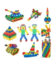 Toyshine Interlocking Bullet Blocks Multicolor - 300 Pieces