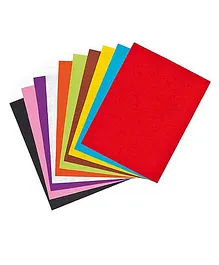Asian Hobby Crafts A4 Felt Sheet Pack of 10 - Multicolor