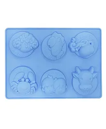 Asian Hobby Crafts Silicone Cake Mould Sunsigns Design - Blue