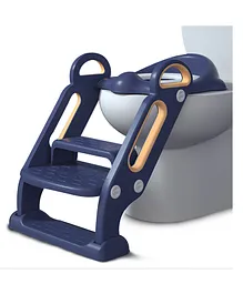 Infantso Potty Training Cushioned Seat With Steps & Easy Grip Handle - Blue