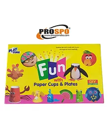 Prospo Fun With Paper Cup and Plates Set - Multicolour