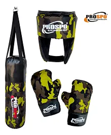 PROSPO Army Print Junior Boxing Set - Multicolour