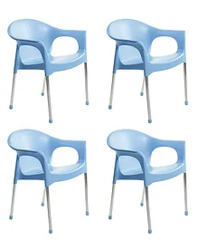 Cello Wimplast Metallo Cafetaria Chair- Blue 