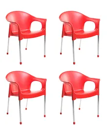 Cello Metallo Cafeteria Chair - Red