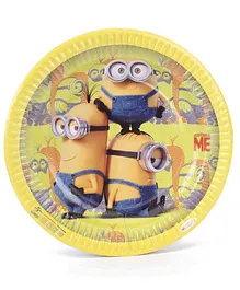 Minions Big Paper Plates Yellow - Pack Of 10