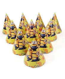 Minions Paper Hats Yellow - 10 Pieces
