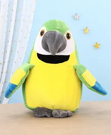 Play Toons Parrot Soft Toy Yellow Green - Height 23 cm