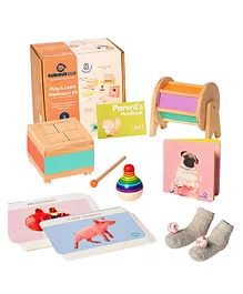 Curious Cub Montessori Learning Wooden Toys Box of 9 - Multicolour