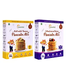 Naturelish Multi-Millet Banana & Wheat Mixed Berries Pancake Mix Pack of 2 - 200 gm each