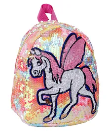 Fiddlerz Unicorn Theme Sequin Bagpack - Height 7Inches(Colour May Vary)