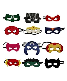 Crackles Superhero Eye Masks with Elastic - Pack of 12 