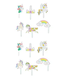 Crackles Unicorn Cake Topper Pack of 2 - 6 Pieces Each