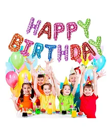 Crackles Happy Birthday Foil Balloons Polka Dot - Multicolour