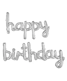 Crackles Happy Birthday Foil Balloons - Silver