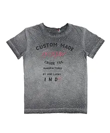 GINI & JONY Half Sleeves Custom Made Print Tee - Charcoal
