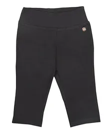Tiny Girl Solid Capri Pants - Black