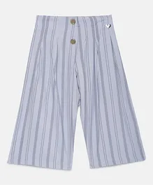 Tiny Girl Striped Full Length Palazzo Pants - Sky Blue