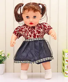 Speedage Nikki Doll Brown and Navy Blue - Height 43 cm(Colour may Vary)