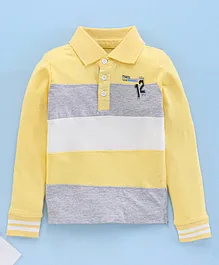 Under Fourteen Only Full Sleeves Striped Tee - Yellow