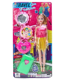 Vijaya Impex Fashion Doll with Accessories Pink - Height 27 cm
