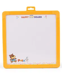 Ratnas Happy Writing Board - Yellow (Marker & Duster Colour May Vary)