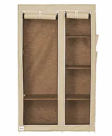 Fabura Double Door Collapsible Wardrobe With Hanging Compartment - Beige