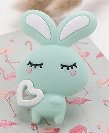 Bunny Shape Silicone Teether- Green