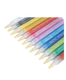 Brustro Acrylic Vibrant Colors Marker Set of 12  - Multicolor