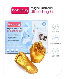 White Relaxdays Baby Casting Set Footprints Handprints HxWxD: 16 x 16 x 4 cm Complete Round Infant Imprint Kit 