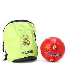 MS Real Madrid Ball with Bag - Red Green