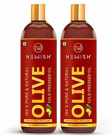 NEWISH Pure Cold Pressed Olive Oil Pack of 2 - 200 ml Each