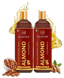 NEWISH Sweet Almond Oil Pack of 2 - 200 ml Each