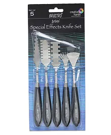 Brusto Artists' Special Effects Palette Knives Pack of 5 - Black Silver