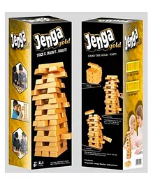 SANJARY Jenga Stacking Blocks Gold - 54 Pieces