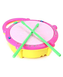 Sanjary Flash Drum Set With Music and Light - Yellow Pink