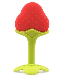 Enorme Silicone Strawberry Shape Teether - Multicolour
