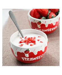 Nestasia 1 Ceramic Strawberry Side Bowl Red - 440 ml
