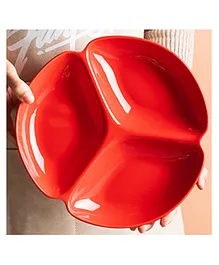 Nestasia 1 Ceramic Round Section Plate - Red