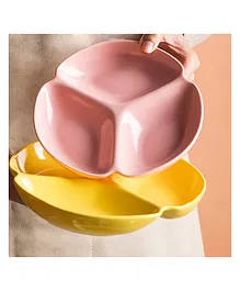 Nestasia 1 Ceramic Round Section Plate - Yellow
