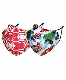 Nirvana Disney Flying Heroes & Red Badges Medium Face Mask - Pack Of 2