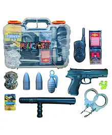 FunBlast Police Playset Toy With Accessories 18 Pieces - Multicolour