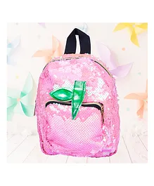 Spiky Solid Print Backpacks Pink - 10 Inches 